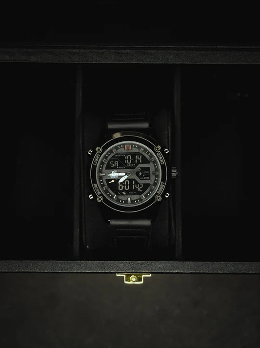 Dual Time || Sports Watch || Black Dial