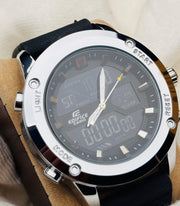 Dual Time || Sports Watch || Silver  Dial