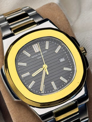 Premium Dual Tone Black Dial Watch