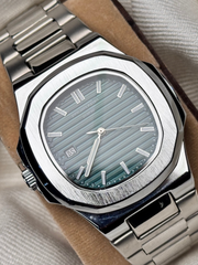 Premium  Green Dial Silver Chain Watch