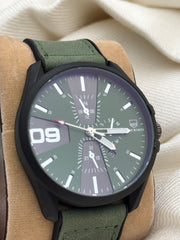 True Worth  Green leather strap