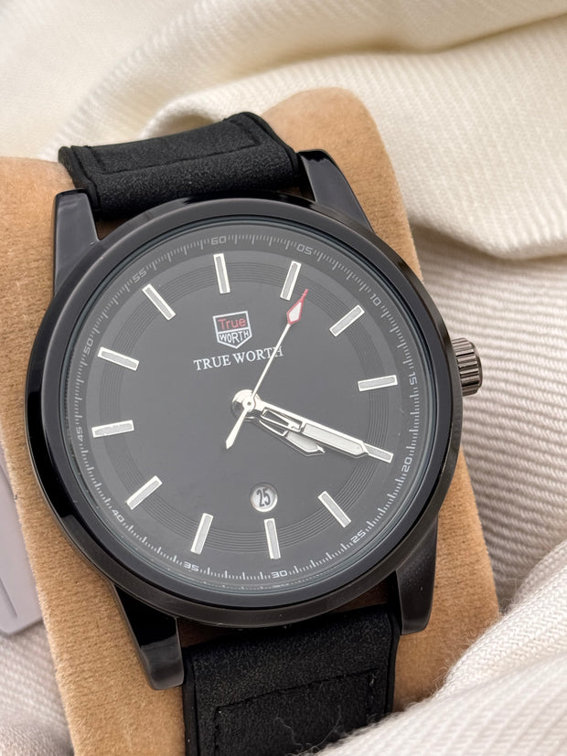 True Worth Strap Watch Black