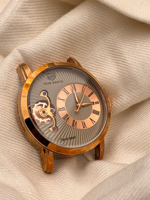 True Worth Double Strap Watch Golden Dial