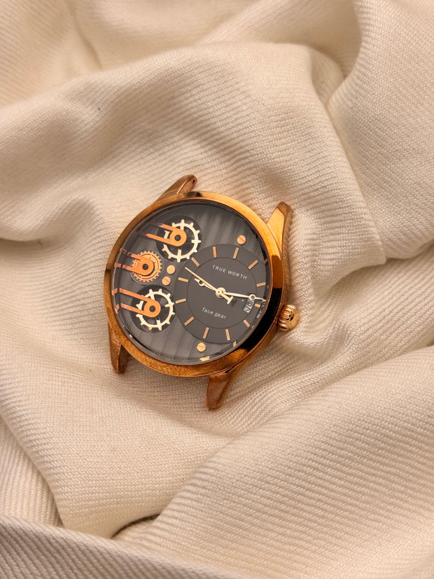 True Worth Double Strap Watch Golden Dial