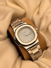 Premium Sky Blue Dial Silver Chain Watch