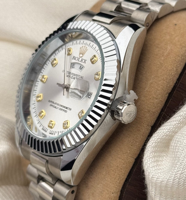 Rlx Watch Premium Quality Silver Dial Watch