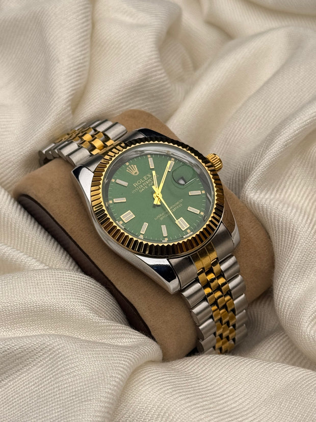 RLX Watch Just Date Golden Green