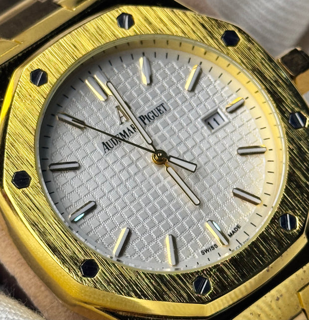 AP Watch || Golden Chain White  Dial