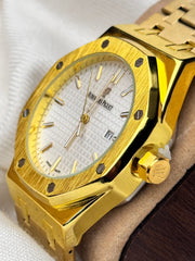 AP Watch || Golden Chain White  Dial