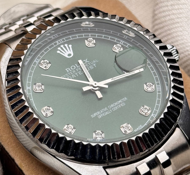 RLX Premium Watch Just Date Green dial