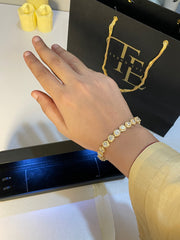 Gold Addition Stone Bracelet