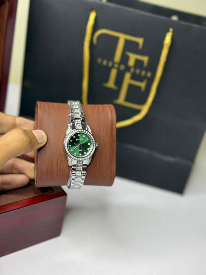 Bolun Royal Blue / Green Crystal  Watch