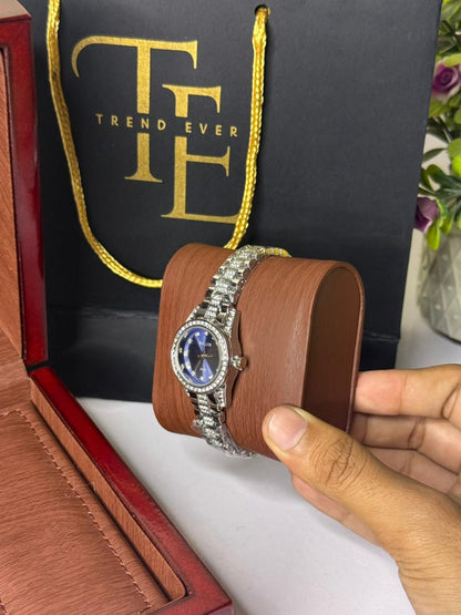 Bolun Royal Blue / Green Crystal  Watch